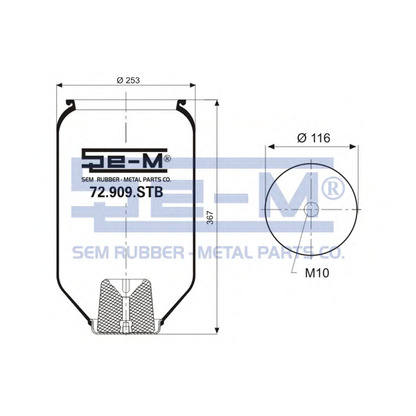 Foto Soffietto, Sospensione pneumatica SEM LASTIK 72909STB