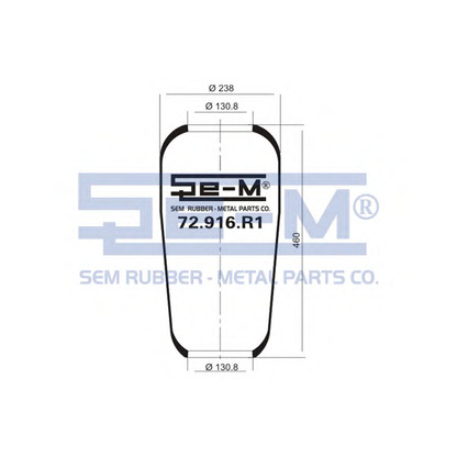 Foto Soffietto, Sospensione pneumatica SEM LASTIK 72916R1