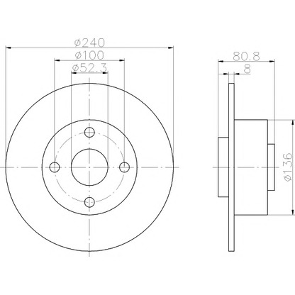 Foto Disco de freno HELLA PAGID 8DD355109341