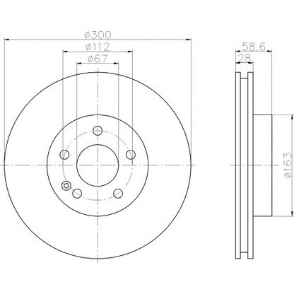 Photo Brake Disc HELLA PAGID 8DD355110071