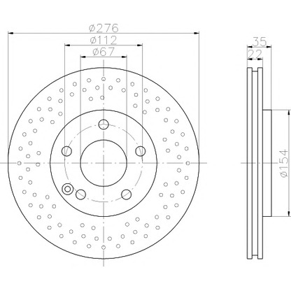 Photo Brake Disc HELLA PAGID 8DD355110211