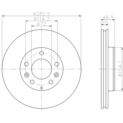 Photo Brake Disc HELLA PAGID 8DD355110351