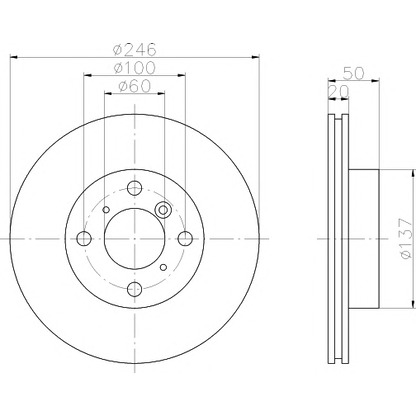 Foto Disco de freno HELLA PAGID 8DD355107391