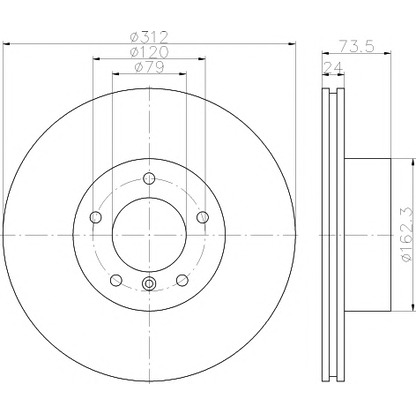 Photo Brake Disc HELLA PAGID 8DD355115381