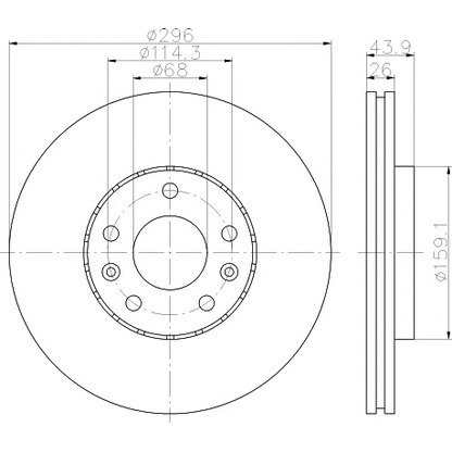 Foto Disco de freno HELLA PAGID 8DD355116161