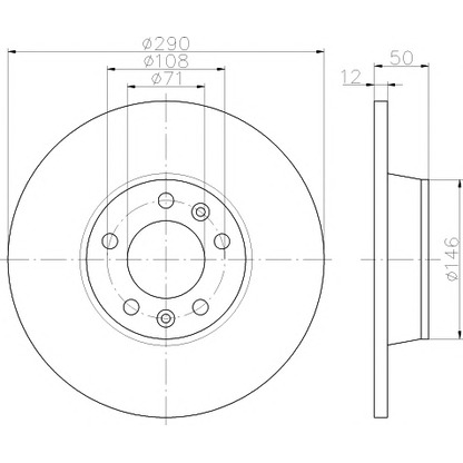 Foto Disco de freno HELLA PAGID 8DD355116171