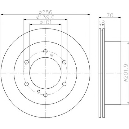 Foto Disco de freno HELLA PAGID 8DD355116321