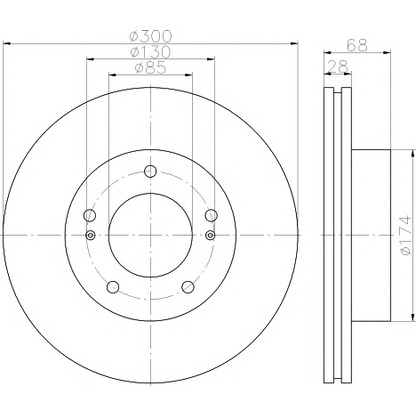 Foto Disco de freno HELLA PAGID 8DD355116461