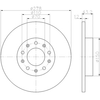 Photo Brake Disc HELLA PAGID 8DD355116671