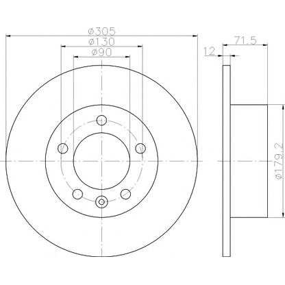 Photo Brake Disc HELLA PAGID 8DD355117131