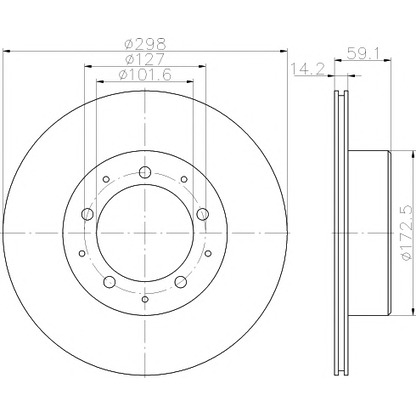 Photo Brake Disc HELLA PAGID 8DD355117271