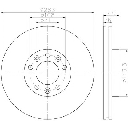 Photo Brake Disc HELLA PAGID 8DD355117341