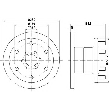 Photo Brake Disc HELLA PAGID 8DD355117591