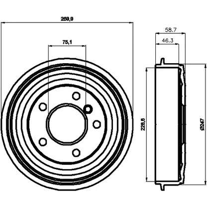 Фото Тормозной барабан HELLA PAGID 8DT355300021