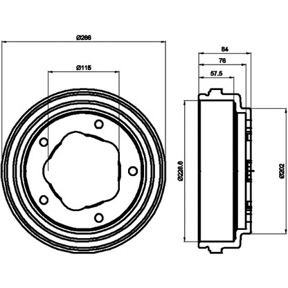 Photo Brake Drum HELLA PAGID 8DT355300151