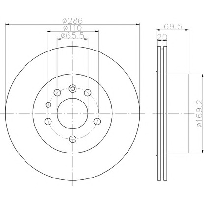 Photo Brake Disc HELLA PAGID 8DD355112491