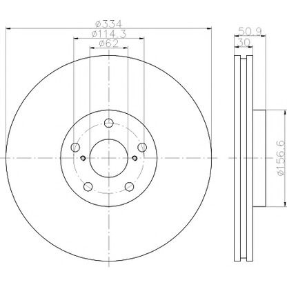 Photo Brake Disc HELLA PAGID 8DD355121861