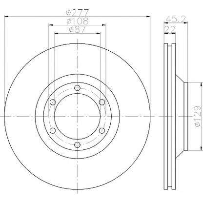 Photo Brake Disc HELLA PAGID 8DD355113041