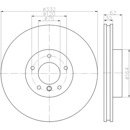 Photo Brake Disc HELLA PAGID 8DD355121431