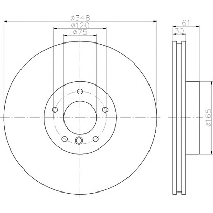 Photo Brake Disc HELLA PAGID 8DD355117741