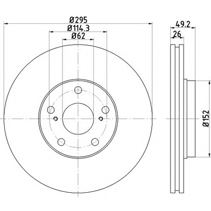 Photo Brake Disc HELLA PAGID 8DD355114281