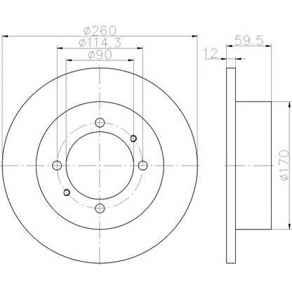 Foto Disco de freno HELLA PAGID 8DD355114821