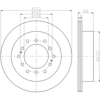 Photo Brake Disc HELLA PAGID 8DD355114861