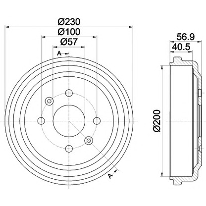 Фото Тормозной барабан HELLA PAGID 8DT355300961