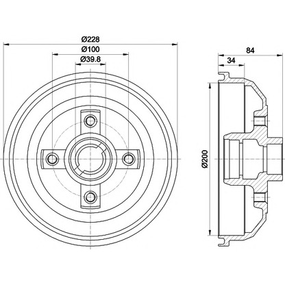 Фото Тормозной барабан HELLA PAGID 8DT355301161