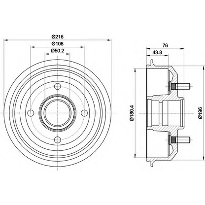 Foto Bremstrommel HELLA PAGID 8DT355301331