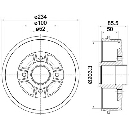 Фото Тормозной барабан HELLA PAGID 8DT355301391