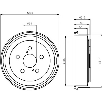 Фото Тормозной барабан HELLA PAGID 8DT355301511