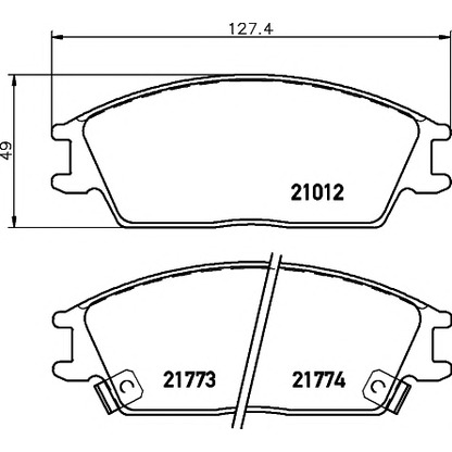 Photo Brake Pad Set, disc brake HELLA PAGID 8DB355006271