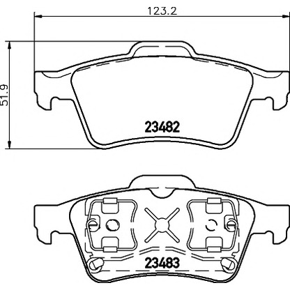 Photo Brake Pad Set, disc brake HELLA PAGID 8DB355009121