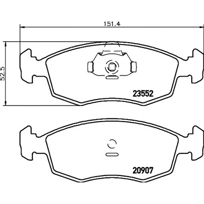 Фото Комплект тормозных колодок, дисковый тормоз HELLA PAGID 8DB355009131