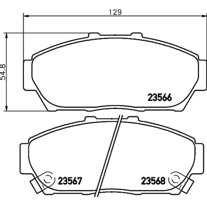 Фото Комплект тормозных колодок, дисковый тормоз HELLA PAGID 8DB355009981