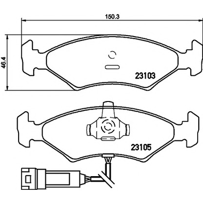 Фото Комплект тормозных колодок, дисковый тормоз HELLA PAGID 8DB355010301