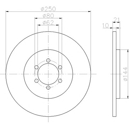 Foto Disco de freno HELLA PAGID 8DD355101071