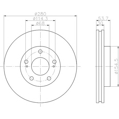 Foto Disco de freno HELLA PAGID 8DD355106311