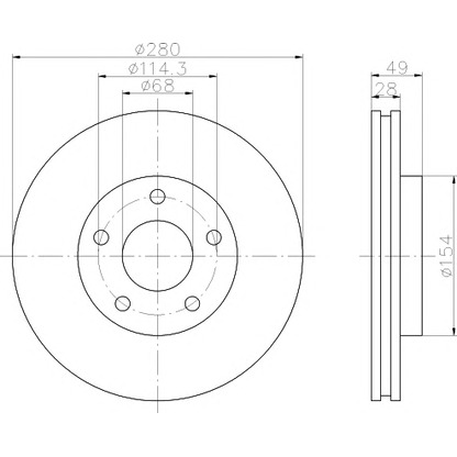 Photo Brake Disc HELLA PAGID 8DD355108001