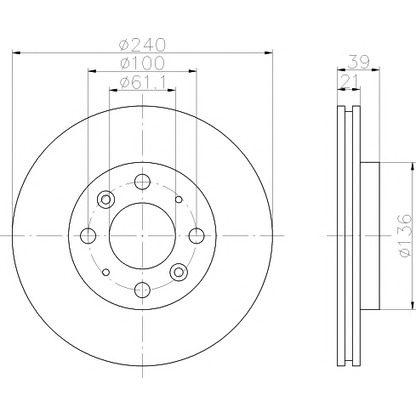 Photo Brake Disc HELLA PAGID 8DD355108151