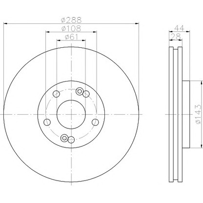 Photo Brake Disc HELLA PAGID 8DD355108451