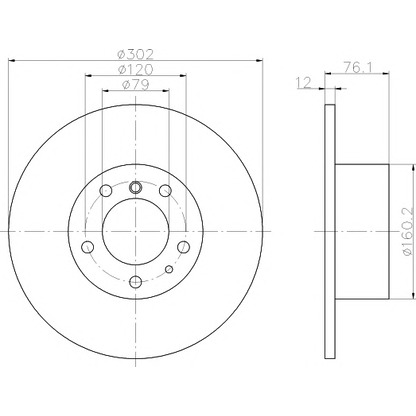 Photo Brake Disc HELLA PAGID 8DD355101691