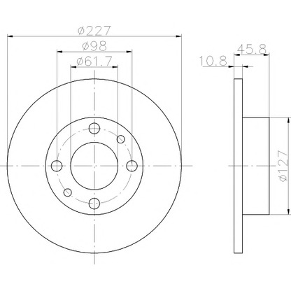 Foto Disco de freno HELLA PAGID 8DD355100361