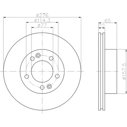 Photo Brake Disc HELLA PAGID 8DD355105101