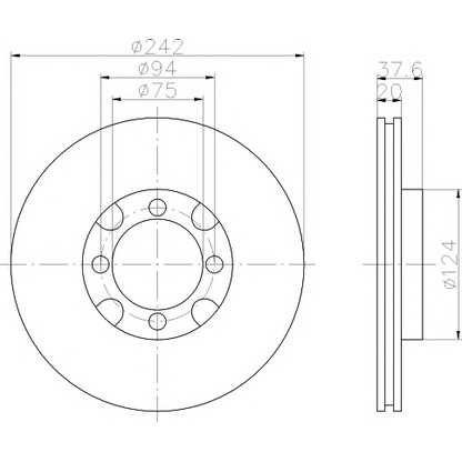 Foto Disco de freno HELLA PAGID 8DD355103201