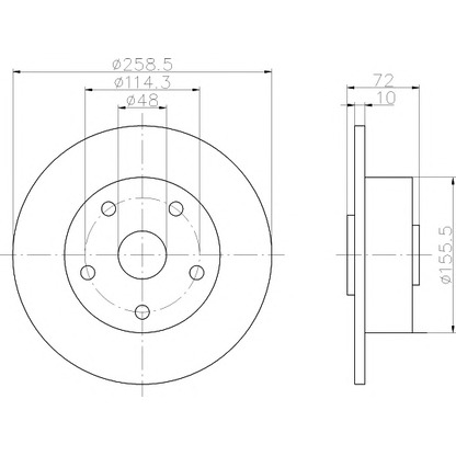 Foto Disco de freno HELLA PAGID 8DD355105071