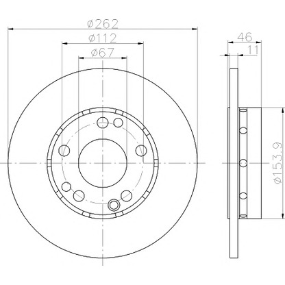 Photo Brake Disc HELLA PAGID 8DD355100741