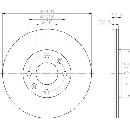 Foto Disco de freno HELLA PAGID 8DD355102041