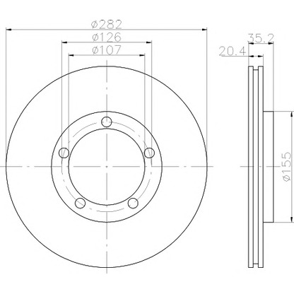 Foto Disco de freno HELLA PAGID 8DD355100011